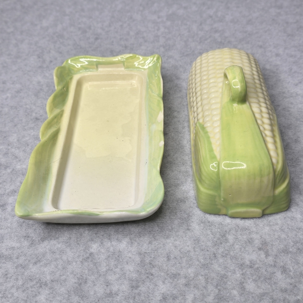 Vintage Ceramic Corn on the Cob Butter Dish - Farmhouse Kitchen Decor - Picture 7 of 13